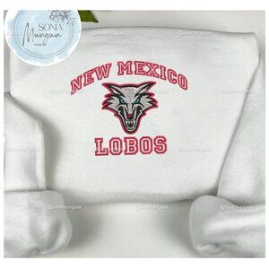 New Mexico Lobos NCAA Embroidered Shirt – College Football Crewneck Sweatshirt